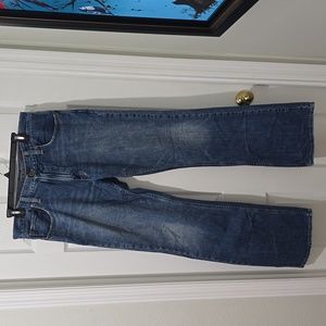 American Eagle Outfitters Men's Low Rrise Boot Cut Jeans, 34x34, Blue